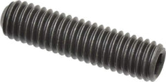 Value Collection - 3/8-16 UNC, 1-1/2" OAL, Cup Point Set Screw - Grade 8 Alloy Steel, 3/16" Key - Apex Tool & Supply