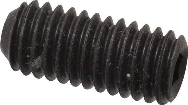 Value Collection - 7/16-14 UNC, 1" OAL, Cup Point Set Screw - Grade 8 Alloy Steel, 7/32" Key - Apex Tool & Supply