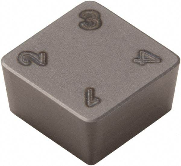 Seco - SCMN332 WZ-85 Grade CBN300 PCBN Turning Insert - Uncoated, 90° Square, 3/8" Inscr Circle, 3/16" Thick, 1/32" Corner Radius - Apex Tool & Supply