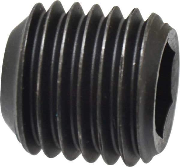 Value Collection - 1-8 UNC, 1" OAL, Cup Point Set Screw - Grade 8 Alloy Steel, 9/16" Key - Apex Tool & Supply