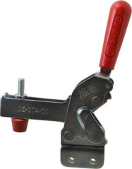 De-Sta-Co - 1,400 Lb Holding Capacity, Vertical Handle, Manual Hold Down Toggle Clamp - 66° Handle Movement, 78° Bar Opening, U-Bar, Straight Base, Electro-Plated Zinc, Carbon Steel - Apex Tool & Supply