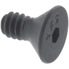 Value Collection - #5-40 UNC Hex Socket Drive, 82° Flat Screw - Alloy Steel, Black Oxide Finish, Partially Threaded, 1-1/2" OAL - Apex Tool & Supply