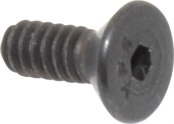 Value Collection - #6-32 UNC Hex Socket Drive, 82° Flat Screw - Alloy Steel, Black Oxide Finish, Fully Threaded, 3/8" OAL - Apex Tool & Supply