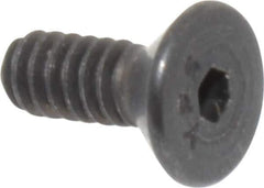 Value Collection - #6-32 UNC Hex Socket Drive, 82° Flat Screw - Alloy Steel, Black Oxide Finish, Fully Threaded, 3/8" OAL - Apex Tool & Supply