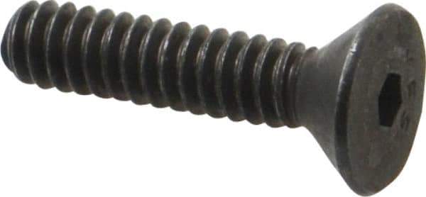 Value Collection - #6-32 UNC Hex Socket Drive, 82° Flat Screw - Alloy Steel, Black Oxide Finish, Fully Threaded, 5/8" OAL - Apex Tool & Supply