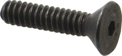 Value Collection - #6-32 UNC Hex Socket Drive, 82° Flat Screw - Alloy Steel, Black Oxide Finish, Fully Threaded, 5/8" OAL - Apex Tool & Supply