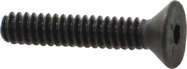 Value Collection - #6-32 UNC Hex Socket Drive, 82° Flat Screw - Alloy Steel, Black Oxide Finish, Fully Threaded, 3/4" OAL - Apex Tool & Supply