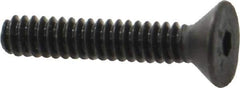 Value Collection - #6-32 UNC Hex Socket Drive, 82° Flat Screw - Alloy Steel, Black Oxide Finish, Fully Threaded, 3/4" OAL - Apex Tool & Supply