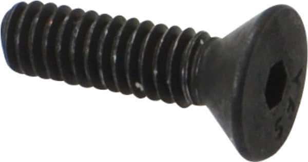 Value Collection - #8-32 UNC Hex Socket Drive, 82° Flat Screw - Alloy Steel, Black Oxide Finish, Fully Threaded, 5/8" OAL - Apex Tool & Supply
