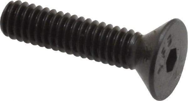 Value Collection - #8-32 UNC Hex Socket Drive, 82° Flat Screw - Alloy Steel, Black Oxide Finish, Fully Threaded, 3/4" OAL - Apex Tool & Supply