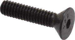 Value Collection - #8-32 UNC Hex Socket Drive, 82° Flat Screw - Alloy Steel, Black Oxide Finish, Fully Threaded, 3/4" OAL - Apex Tool & Supply