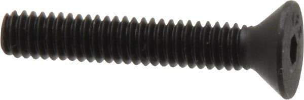 Value Collection - #8-32 UNC Hex Socket Drive, 82° Flat Screw - Alloy Steel, Black Oxide Finish, Fully Threaded, 1" OAL - Apex Tool & Supply