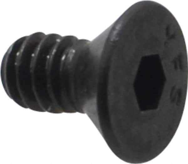 Value Collection - #10-24 UNC Hex Socket Drive, 82° Flat Screw - Alloy Steel, Black Oxide Finish, Fully Threaded, 3/8" OAL - Apex Tool & Supply