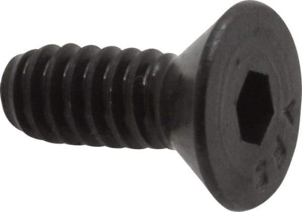 Value Collection - #10-24 UNC Hex Socket Drive, 82° Flat Screw - Alloy Steel, Black Oxide Finish, Fully Threaded, 1/2" OAL - Apex Tool & Supply
