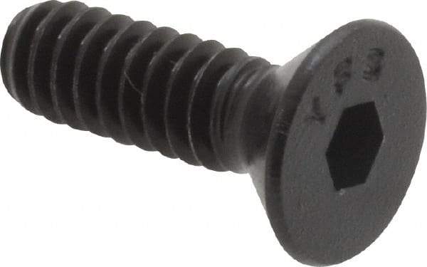Value Collection - #10-24 UNC Hex Socket Drive, 82° Flat Screw - Alloy Steel, Black Oxide Finish, Fully Threaded, 5/8" OAL - Apex Tool & Supply