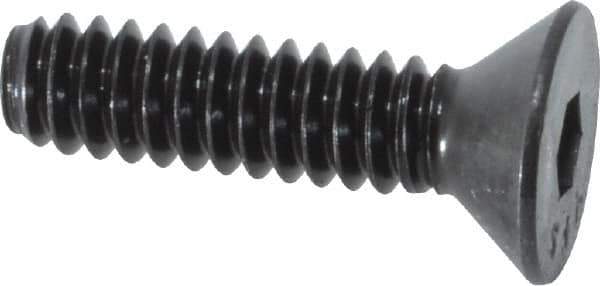Value Collection - #10-24 UNC Hex Socket Drive, 82° Flat Screw - Alloy Steel, Black Oxide Finish, Fully Threaded, 3/4" OAL - Apex Tool & Supply