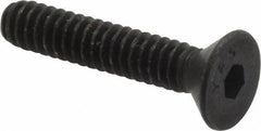 Value Collection - #10-24 UNC Hex Socket Drive, 82° Flat Screw - Alloy Steel, Black Oxide Finish, Fully Threaded, 1" OAL - Apex Tool & Supply