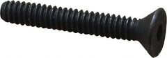 Value Collection - #10-24 UNC Hex Socket Drive, 82° Flat Screw - Alloy Steel, Black Oxide Finish, Fully Threaded, 1-1/4" OAL - Apex Tool & Supply