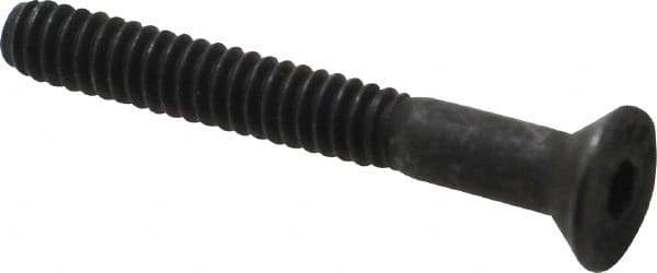 Value Collection - #10-24 UNC Hex Socket Drive, 82° Flat Screw - Alloy Steel, Black Oxide Finish, Partially Threaded, 1-1/2" OAL - Apex Tool & Supply