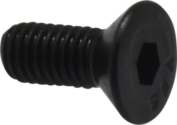 Value Collection - #10-32 UNF Hex Socket Drive, 82° Flat Screw - Alloy Steel, Black Oxide Finish, Fully Threaded, 1/2" OAL - Apex Tool & Supply