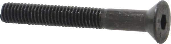 Value Collection - #10-32 UNF Hex Socket Drive, 82° Flat Screw - Alloy Steel, Black Oxide Finish, Partially Threaded, 1-1/2" OAL - Apex Tool & Supply