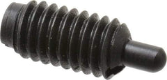 Gibraltar - 5/16-18, 5/8" Thread Length, 3/16" Plunger Projection, Steel Threaded Spring Plunger - 0.135" Max Plunger Diam, 0.5 Lb Init End Force, 10 Lb Final End Force - Apex Tool & Supply