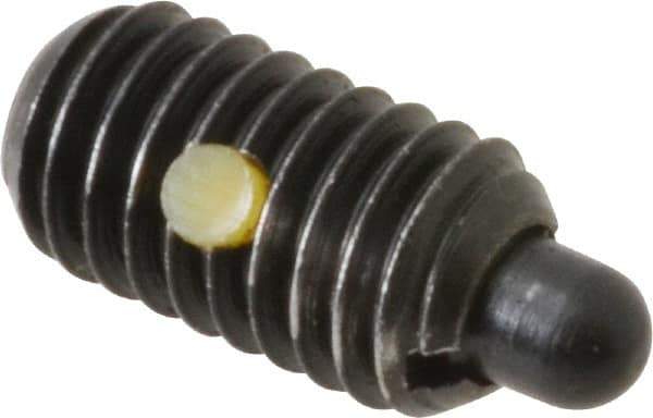 Gibraltar - 3/8-16, 11/16" Thread Length, 3/16" Plunger Projection, Steel Threaded Spring Plunger - 0.186" Max Plunger Diam, 1 Lb Init End Force, 12 Lb Final End Force - Apex Tool & Supply