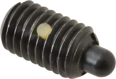 Gibraltar - 1/2-13, 13/16" Thread Length, 1/4" Plunger Projection, Steel Threaded Spring Plunger - 1/4" Max Plunger Diam, 2.5 Lb Init End Force, 15 Lb Final End Force - Apex Tool & Supply