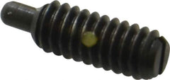 Gibraltar - 1/4-20, 5/8" Thread Length, 3/16" Plunger Projection, Steel Threaded Spring Plunger - 0.119" Max Plunger Diam, 0.3 Lb Init End Force, 3.5 Lb Final End Force - Apex Tool & Supply