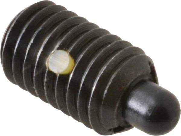 Gibraltar - 1/2-13, 13/16" Thread Length, 1/4" Plunger Projection, Steel Threaded Spring Plunger - 1/4" Max Plunger Diam, 1.7 Lb Init End Force, 8.5 Lb Final End Force - Apex Tool & Supply