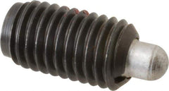 Gibraltar - 5/8-11, 1-1/8" Thread Length, 5/16" Plunger Projection, Steel Threaded Spring Plunger - 0.31" Max Plunger Diam, 2 Lb Init End Force, 10.5 Lb Final End Force - Apex Tool & Supply
