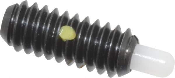 Gibraltar - 1/4-20, 5/8" Thread Length, 3/16" Plunger Projection, Steel Threaded Spring Plunger - 0.119" Max Plunger Diam, 0.5 Lb Init End Force, 6 Lb Final End Force - Apex Tool & Supply