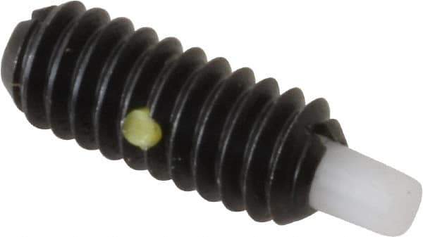 Gibraltar - 1/4-20, 5/8" Thread Length, 3/16" Plunger Projection, Steel Threaded Spring Plunger - 0.119" Max Plunger Diam, 0.3 Lb Init End Force, 3.5 Lb Final End Force - Apex Tool & Supply