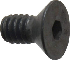 Value Collection - 1/4-20 UNC Hex Socket Drive, 82° Flat Screw - Alloy Steel, Black Oxide Finish, Fully Threaded, 1/2" OAL - Apex Tool & Supply