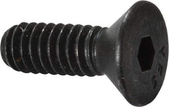 Value Collection - 1/4-20 UNC Hex Socket Drive, 82° Flat Screw - Alloy Steel, Black Oxide Finish, Fully Threaded, 3/4" OAL - Apex Tool & Supply