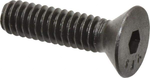 Value Collection - 1/4-20 UNC Hex Socket Drive, 82° Flat Screw - Alloy Steel, Black Oxide Finish, Fully Threaded, 1" OAL - Apex Tool & Supply
