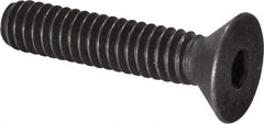 Value Collection - 1/4-20 UNC Hex Socket Drive, 82° Flat Screw - Alloy Steel, Black Oxide Finish, Fully Threaded, 1-1/4" OAL - Apex Tool & Supply