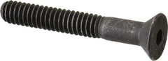 Value Collection - 1/4-20 UNC Hex Socket Drive, 82° Flat Screw - Alloy Steel, Black Oxide Finish, Fully Threaded, 1-3/4" OAL - Apex Tool & Supply