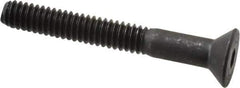 Value Collection - 1/4-20 UNC Hex Socket Drive, 82° Flat Screw - Alloy Steel, Black Oxide Finish, Partially Threaded, 2" OAL - Apex Tool & Supply
