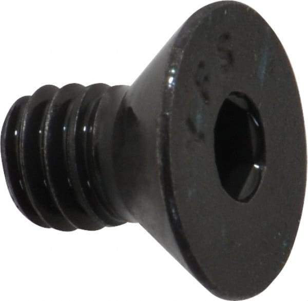 Value Collection - 5/16-18 UNC Hex Socket Drive, 82° Flat Screw - Alloy Steel, Black Oxide Finish, Fully Threaded, 1/2" OAL - Apex Tool & Supply