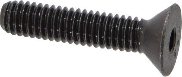 Value Collection - 5/16-18 UNC Hex Socket Drive, 82° Flat Screw - Alloy Steel, Black Oxide Finish, Fully Threaded, 1-1/2" OAL - Apex Tool & Supply