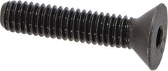 Value Collection - 5/16-18 UNC Hex Socket Drive, 82° Flat Screw - Alloy Steel, Black Oxide Finish, Fully Threaded, 1-1/2" OAL - Apex Tool & Supply