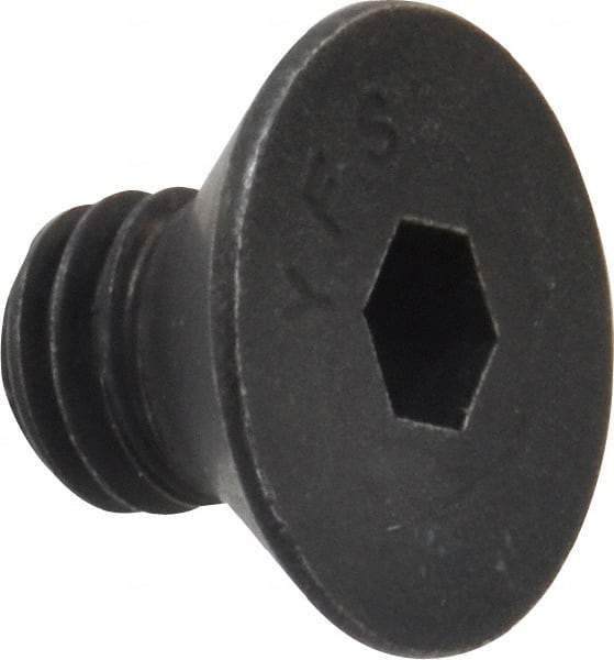Value Collection - 3/8-16 UNC Hex Socket Drive, 82° Flat Screw - Alloy Steel, Black Oxide Finish, Fully Threaded, 1/2" OAL - Apex Tool & Supply