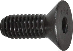 Value Collection - 3/8-16 UNC Hex Socket Drive, 82° Flat Screw - Alloy Steel, Black Oxide Finish, Fully Threaded, 1" OAL - Apex Tool & Supply