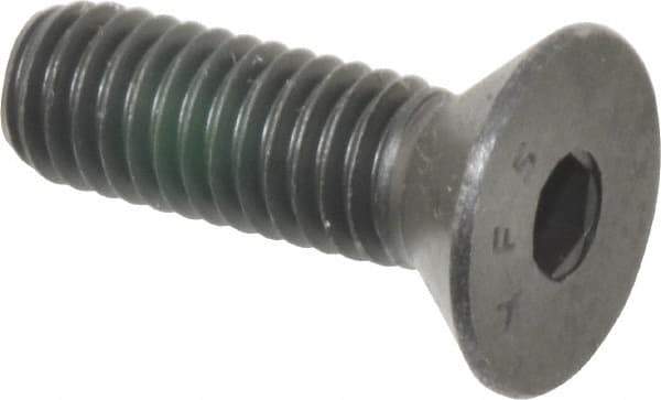Value Collection - 3/8-16 UNC Hex Socket Drive, 82° Flat Screw - Alloy Steel, Black Oxide Finish, Fully Threaded, 1-1/4" OAL - Apex Tool & Supply