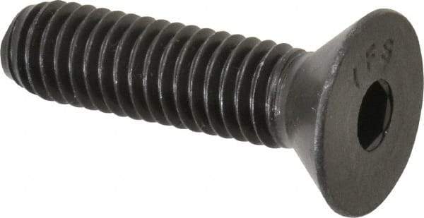 Value Collection - 3/8-16 UNC Hex Socket Drive, 82° Flat Screw - Alloy Steel, Black Oxide Finish, Fully Threaded, 1-1/2" OAL - Apex Tool & Supply
