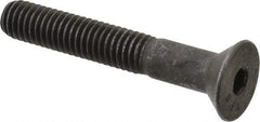 Value Collection - 3/8-16 UNC Hex Socket Drive, 82° Flat Screw - Alloy Steel, Black Oxide Finish, Partially Threaded, 2-1/2" OAL - Apex Tool & Supply