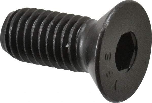 Value Collection - 1/2-13 UNC Hex Socket Drive, 82° Flat Screw - Alloy Steel, Black Oxide Finish, Fully Threaded, 1-1/4" OAL - Apex Tool & Supply