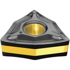 Iscar - WNMG3-2 WG Grade IC520N Cermet Turning Insert - TiCN/TiN Finish, 80° Trigon, 3/8" Inscr Circle, 5/32" Thick, 1/32" Corner Radius - Apex Tool & Supply
