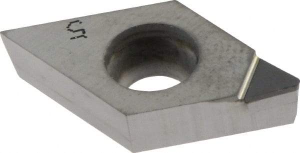 Iscar - DCMT3-1 Grade ID5 Polycrystalline Diamond (PCD) Turning Insert - Uncoated, 55° Diamond, 3/8" Inscr Circle, 5/32" Thick, 1/64" Corner Radius - Apex Tool & Supply